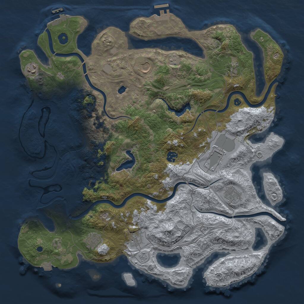 Rust Map: Procedural Map, Size: 4250, Seed: 28082025, 15 Monuments