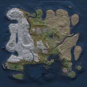 Thumbnail Rust Map: Procedural Map, Size: 3500, Seed: 1005717554, 13 Monuments