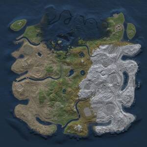 Thumbnail Rust Map: Procedural Map, Size: 4250, Seed: 468703215, 17 Monuments
