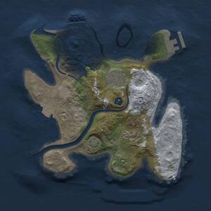 Thumbnail Rust Map: Procedural Map, Size: 2500, Seed: 424829549, 9 Monuments