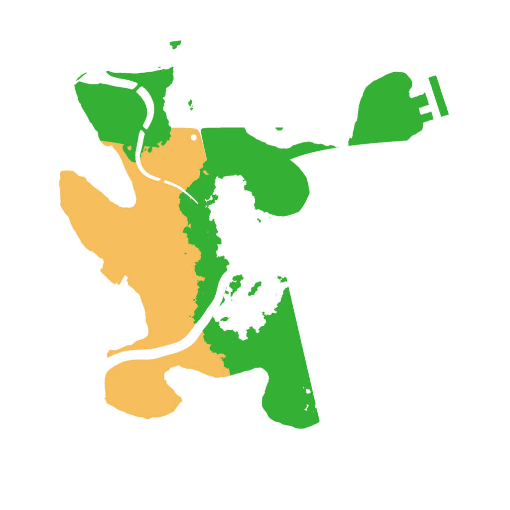 Biome Rust Map: Procedural Map, Size: 2500, Seed: 424829549