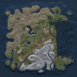 Thumbnail Rust Map: Procedural Map, Size: 4000, Seed: 897997051, 14 Monuments