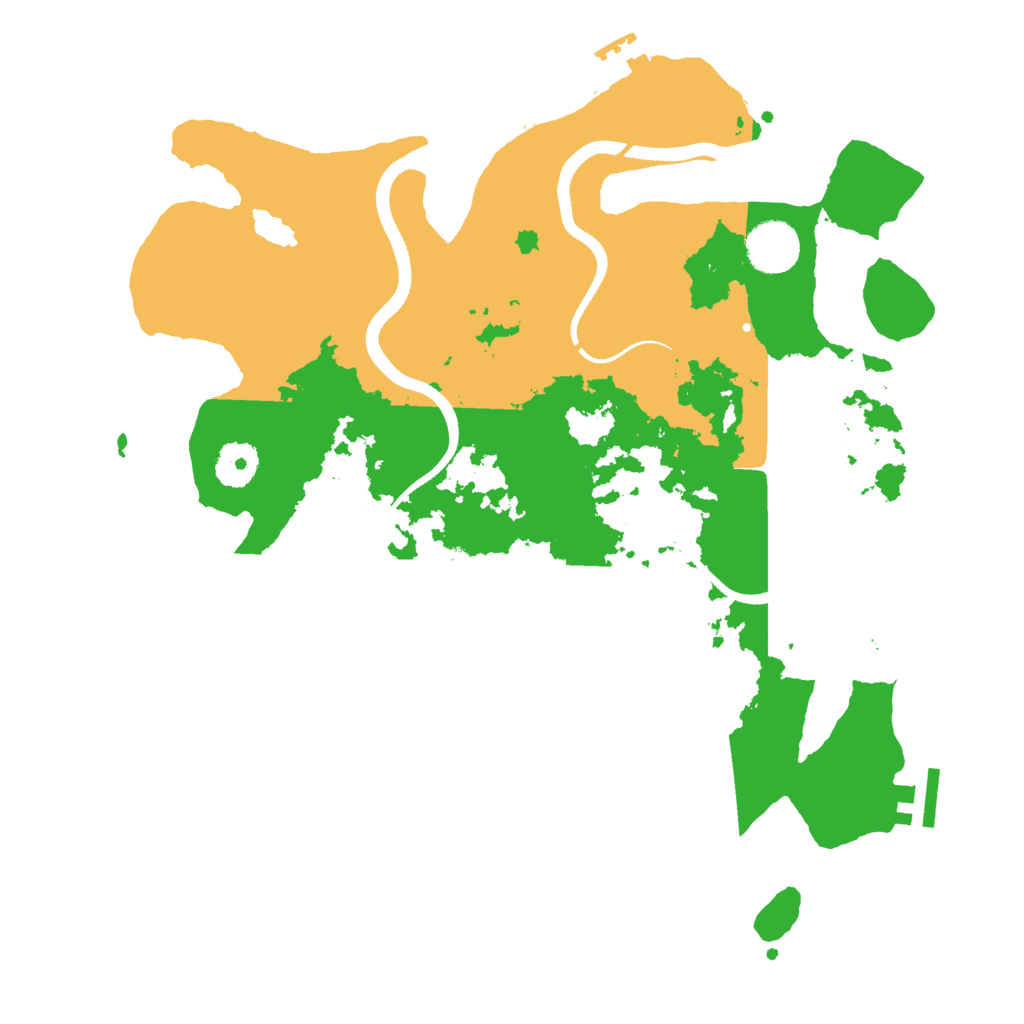 Biome Rust Map: Procedural Map, Size: 3500, Seed: 757544
