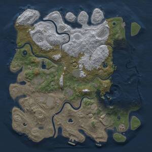 Thumbnail Rust Map: Procedural Map, Size: 4500, Seed: 884540498, 17 Monuments