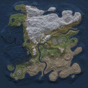 Thumbnail Rust Map: Procedural Map, Size: 3800, Seed: 878773878, 15 Monuments