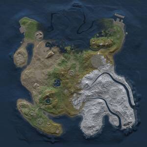 Thumbnail Rust Map: Procedural Map, Size: 3000, Seed: 666375720, 12 Monuments