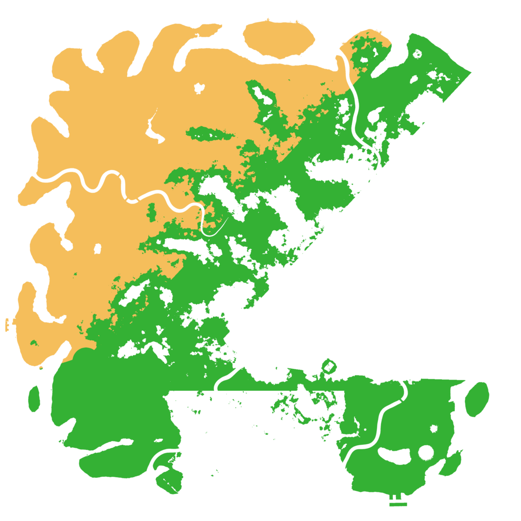 Biome Rust Map: Procedural Map, Size: 6000, Seed: 1215