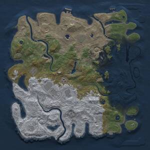 Thumbnail Rust Map: Procedural Map, Size: 4500, Seed: 866549538, 17 Monuments