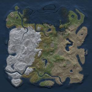 Thumbnail Rust Map: Procedural Map, Size: 4500, Seed: 1657865555, 16 Monuments