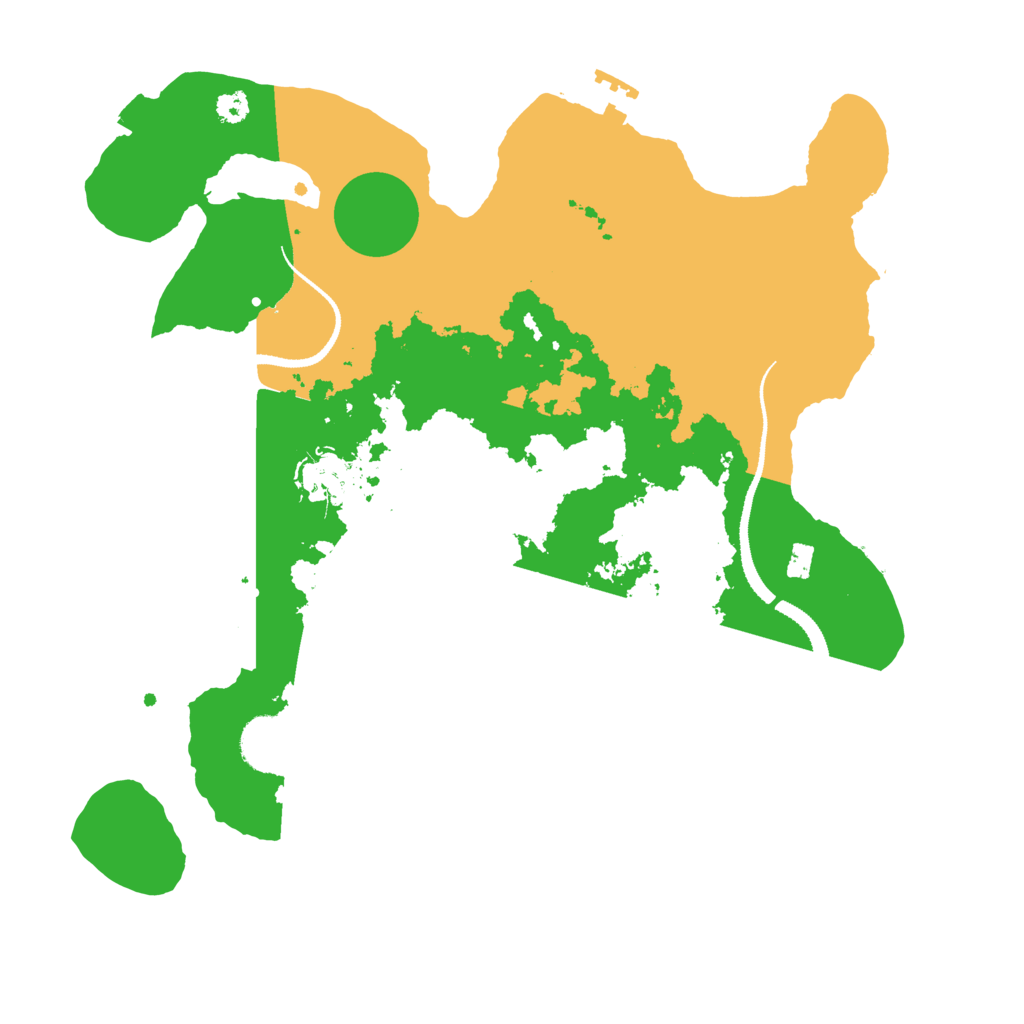 Biome Rust Map: Procedural Map, Size: 3200, Seed: 299669127