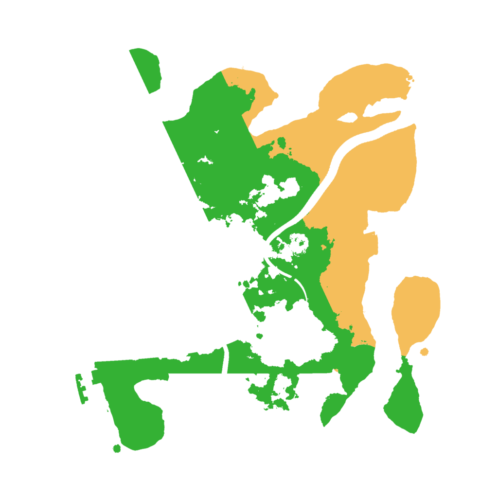 Biome Rust Map: Procedural Map, Size: 2500, Seed: 1030833877