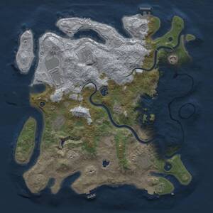 Thumbnail Rust Map: Procedural Map, Size: 4000, Seed: 71484, 13 Monuments
