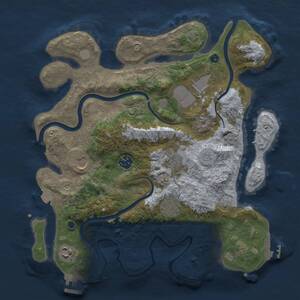Thumbnail Rust Map: Procedural Map, Size: 3500, Seed: 29444241, 13 Monuments