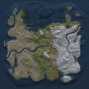 Thumbnail Rust Map: Procedural Map, Size: 3750, Seed: 547005, 15 Monuments