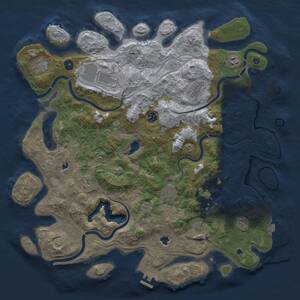 Thumbnail Rust Map: Procedural Map, Size: 4500, Seed: 1903661627, 14 Monuments