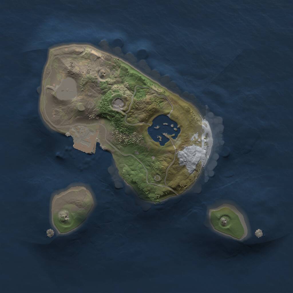 Rust Map: Procedural Map, Size: 1500, Seed: 1909342388, 2 Monuments