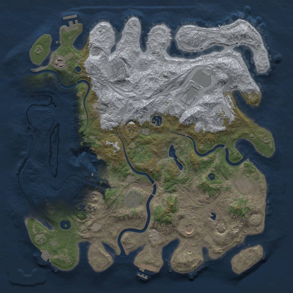 Rust Map: Procedural Map, Size: 4250, Seed: 1755445712, 15 Monuments