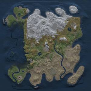 Thumbnail Rust Map: Procedural Map, Size: 3750, Seed: 144960, 16 Monuments