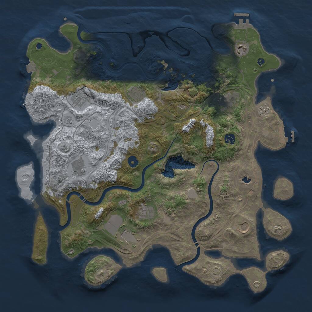 Rust Map: Procedural Map, Size: 4250, Seed: 1717784124, 16 Monuments