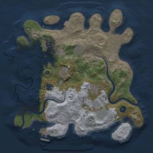 Thumbnail Rust Map: Procedural Map, Size: 3500, Seed: 2108637378, 15 Monuments