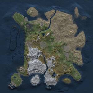 Thumbnail Rust Map: Procedural Map, Size: 3500, Seed: 577830782, 14 Monuments