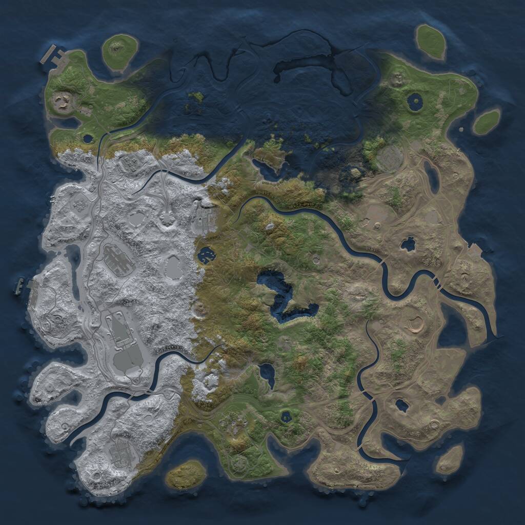 Rust Map: Procedural Map, Size: 4750, Seed: 29082025, 17 Monuments
