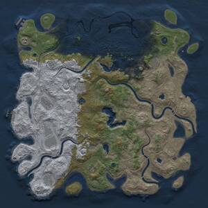 Thumbnail Rust Map: Procedural Map, Size: 4750, Seed: 29082025, 17 Monuments