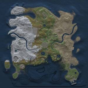 Thumbnail Rust Map: Procedural Map, Size: 3500, Seed: 462382369, 13 Monuments
