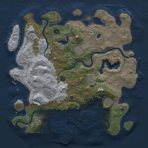 Thumbnail Rust Map: Procedural Map, Size: 4100, Seed: 280825, 15 Monuments