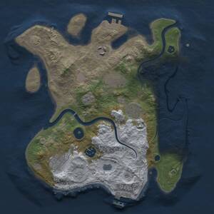 Thumbnail Rust Map: Procedural Map, Size: 3000, Seed: 247842061, 12 Monuments