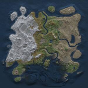 Thumbnail Rust Map: Procedural Map, Size: 3750, Seed: 360548, 17 Monuments