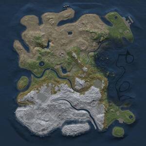 Thumbnail Rust Map: Procedural Map, Size: 4000, Seed: 1805495011, 13 Monuments
