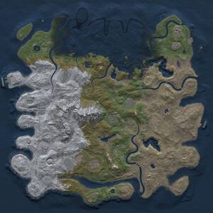 Thumbnail Rust Map: Procedural Map, Size: 5005, Seed: 1117894333, 17 Monuments
