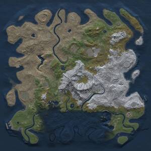 Thumbnail Rust Map: Procedural Map, Size: 5000, Seed: 815534781, 17 Monuments