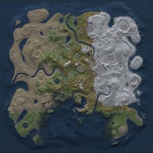 Thumbnail Rust Map: Procedural Map, Size: 4500, Seed: 7418854, 17 Monuments