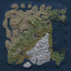 Thumbnail Rust Map: Procedural Map, Size: 4500, Seed: 370047573, 17 Monuments