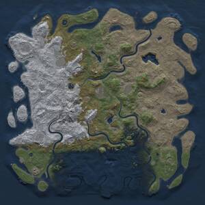 Thumbnail Rust Map: Procedural Map, Size: 5500, Seed: 1605290733, 17 Monuments