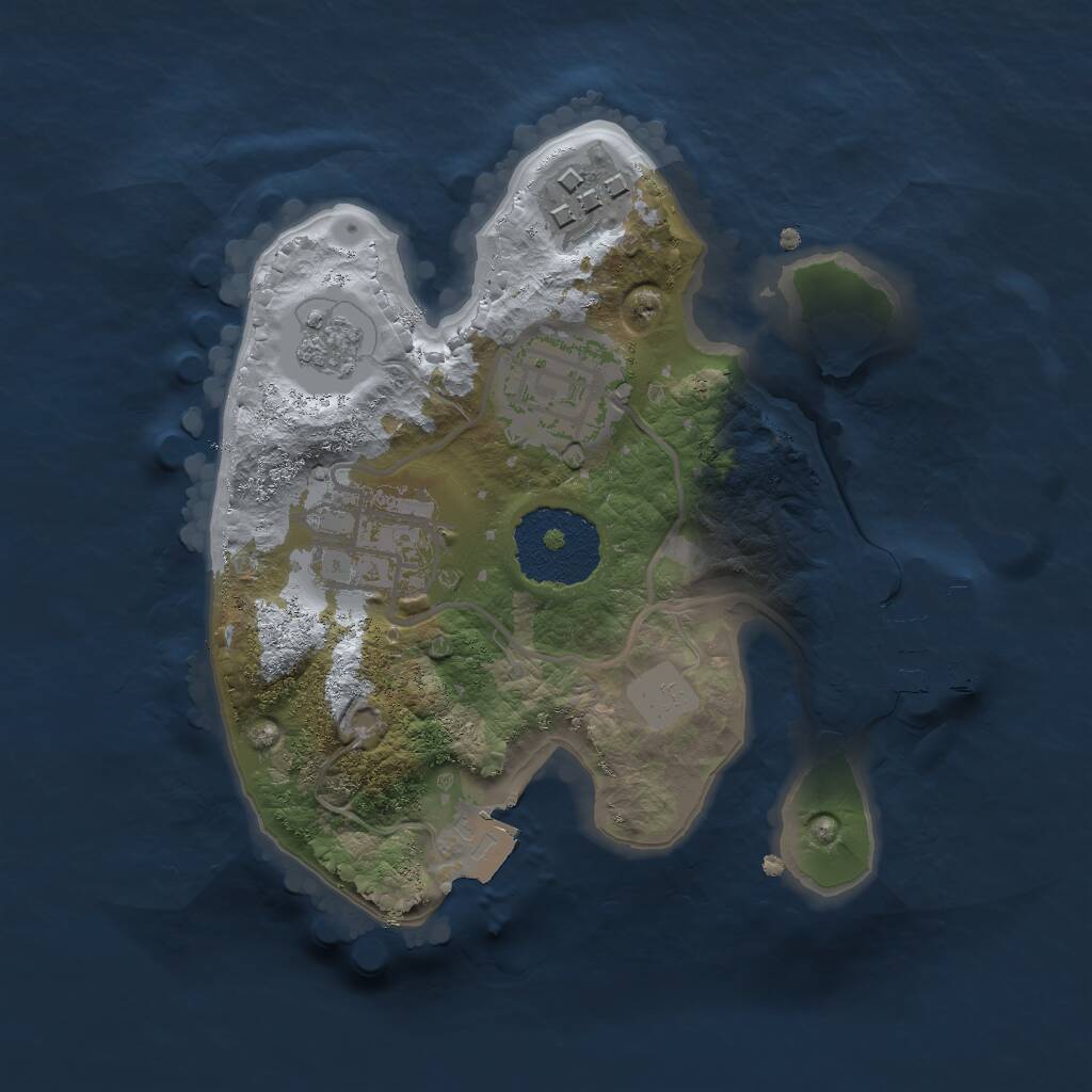 Rust Map: Procedural Map, Size: 2000, Seed: 87431, 6 Monuments