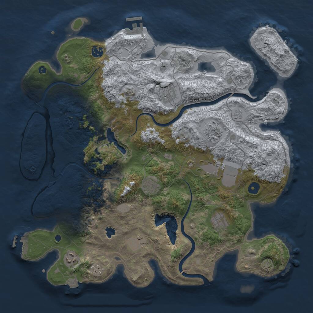 Rust Map: Procedural Map, Size: 4000, Seed: 706793628, 15 Monuments