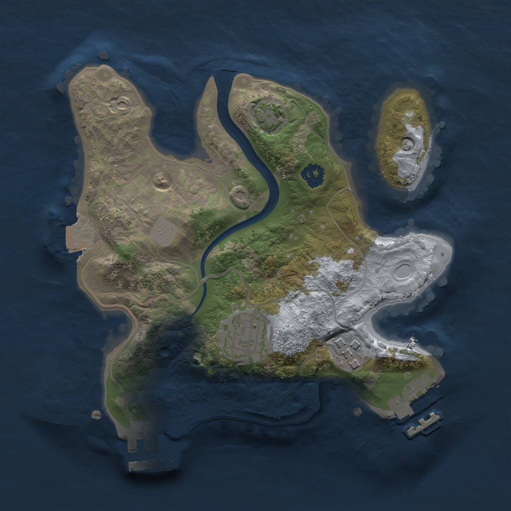 Rust Map: Procedural Map, Size: 2200, Seed: 1113196903, 6 Monuments