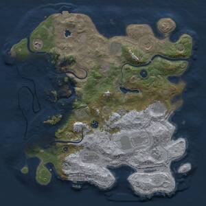 Thumbnail Rust Map: Procedural Map, Size: 4000, Seed: 95203794, 17 Monuments