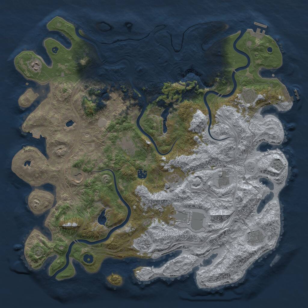 Rust Map: Procedural Map, Size: 4700, Seed: 24287, 17 Monuments