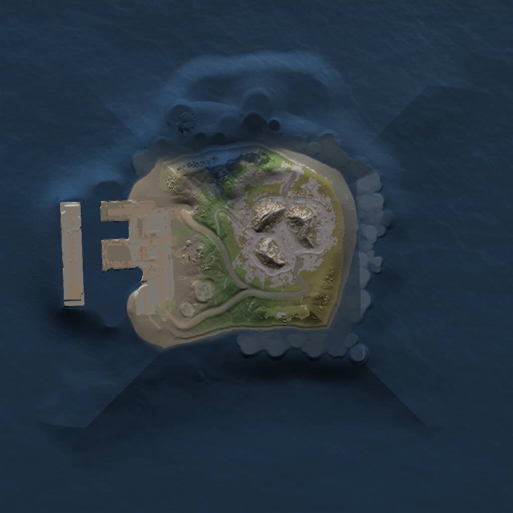 Rust Map: Procedural Map, Size: 1000, Seed: 190047149, 3 Monuments