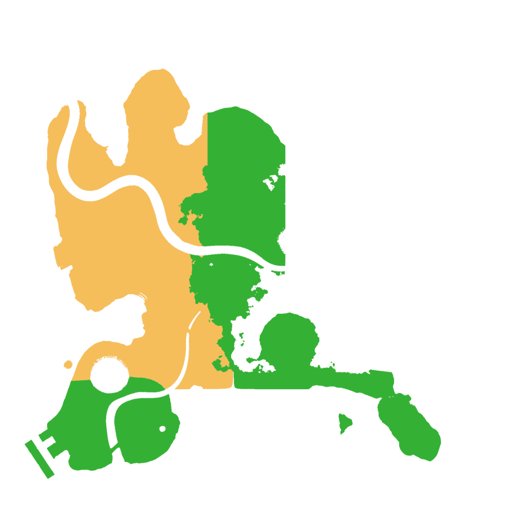 Biome Rust Map: Procedural Map, Size: 2500, Seed: 554389
