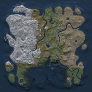 Thumbnail Rust Map: Procedural Map, Size: 4500, Seed: 973526998, 16 Monuments
