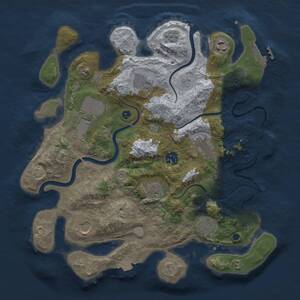 Thumbnail Rust Map: Procedural Map, Size: 3500, Seed: 344110090, 15 Monuments