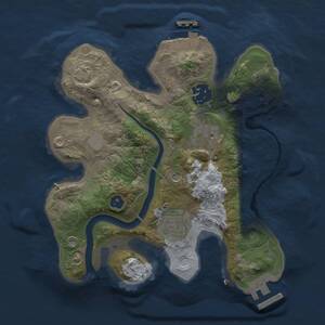 Thumbnail Rust Map: Procedural Map, Size: 2400, Seed: 1286218242, 8 Monuments