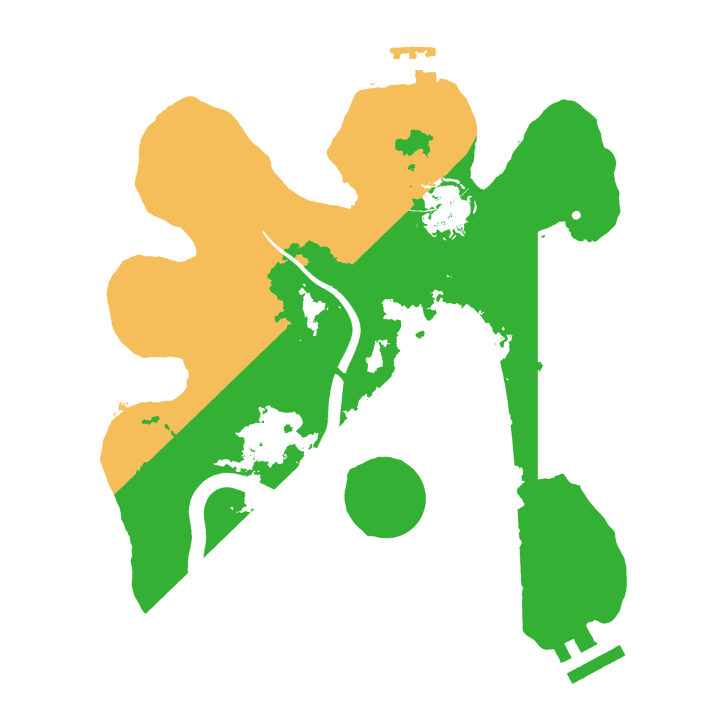 Biome Rust Map: Procedural Map, Size: 2400, Seed: 1286218242