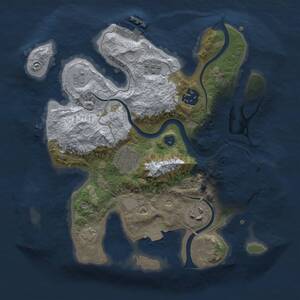 Thumbnail Rust Map: Procedural Map, Size: 2750, Seed: 1310379424, 10 Monuments