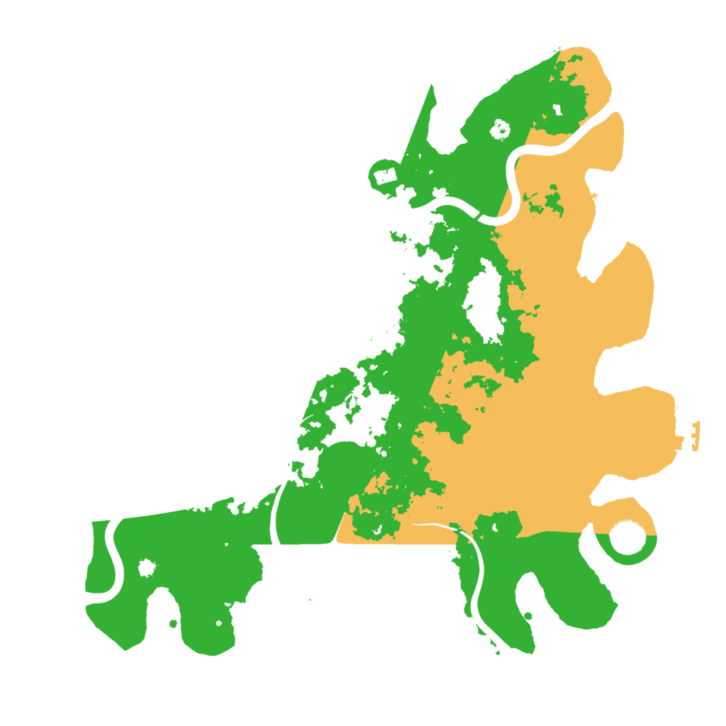 Biome Rust Map: Procedural Map, Size: 3700, Seed: 500517774